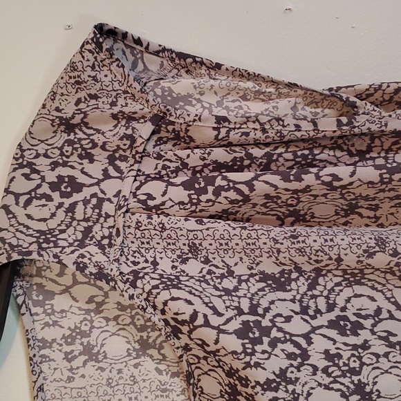 CONVERSE One Star Lightweight Flowy Cap Sleeve Blouse Tunic in Gray Size XS - Picture 3 of 7